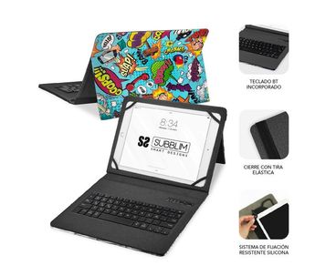 FUNDA + TECLADO TABLET KEYTAB PRO BT TRENDY COMIC SUBBLIM