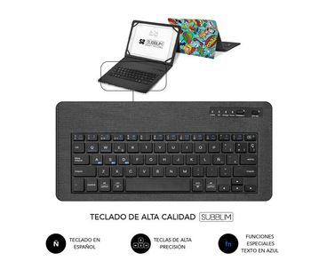 FUNDA + TECLADO TABLET KEYTAB PRO BT TRENDY COMIC SUBBLIM