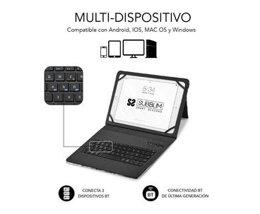 FUNDA + TECLADO TABLET KEYTAB PRO BT TRENDY COMIC SUBBLIM