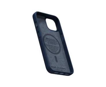 FUNDA MAGSAFE IPHONE 12/13/14 PIEL DE SALMON AZUL PETROLEO NJORD