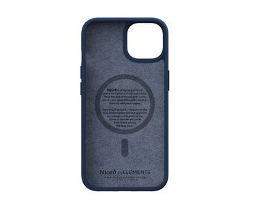 FUNDA MAGSAFE IPHONE 12/13/14 PIEL DE SALMON AZUL PETROLEO NJORD