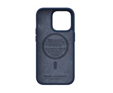 FUNDA MAGSAFE IPHONE 12/13/14 PRO PIEL DE SALMON AZUL PETROLEO NJORD