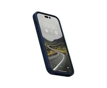 FUNDA MAGSAFE IPHONE 12/13/14 PRO PIEL DE SALMON AZUL PETROLEO NJORD