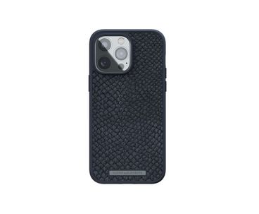 FUNDA MAGSAFE IPHONE 12/13/14 PRO MAX PIEL DE SALMON NEGRO NJORD
