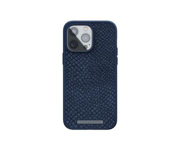 FUNDA MAGSAFE IPHONE 12/13/14 PRO MAX PIEL DE SALMON AZUL PETROLEO NJORD