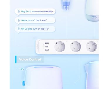 TP-LINK REGLETA 4 ENCHUFES INTELIGENTE WIFI + USB TAPO P300