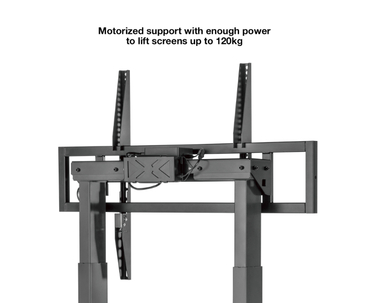 SOPORTE SUELO CON RUEDAS Y REGULACION ELECTRICA LUX 55''-100'' NEGRO TOOQ