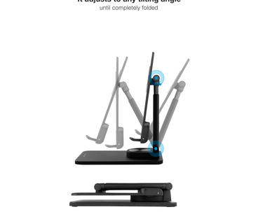 SOPORTE SOBREMESA AJUSTABLE PARA TABLETS 12.9" NEGRO TOOQ