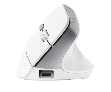 RATON OPTICO WIRELESS ERGONOMICO VERTICAL BAYO II BLANCO TRUST
