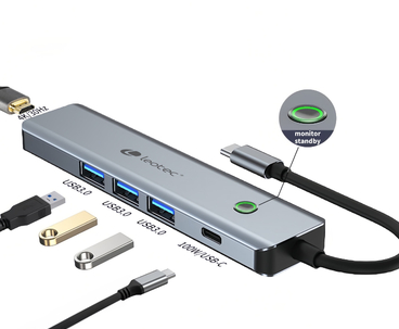 DOCKING STATION 6 PUERTOS USB-C LEOTEC