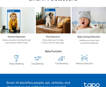 TP-LINK CAMARA IP VIGILANCIA 2K WIFI 360 AI
