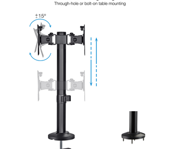 SOPORTE MESA 2 PANTALLAS 17"-32" TOOQ
