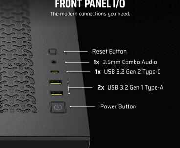 CAJA SEMITORRE ATX ICUE LINK 3500X RGB TG BLACK CORSAIR