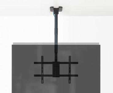 SOPORTE TECHO 2 PANTALLAS 43"-86" GIRO/INCLINABLE NEGRO TOOQ