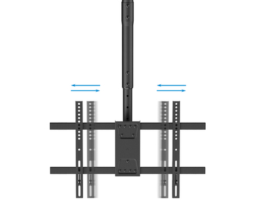 SOPORTE TECHO 2 PANTALLAS 43"-86" GIRO/INCLINABLE NEGRO TOOQ