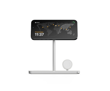 SOPORTE BASE DE CARGA INALAMBRICO 3en1 MAGSAFE PLATA LINQ