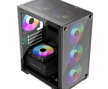CAJA MICROATX XC-201 GLASS ARGB KEEPOUT