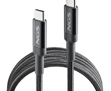 CABLE USB-C A USB-C 2 M KNOT 65W-2 NEGRO NGS