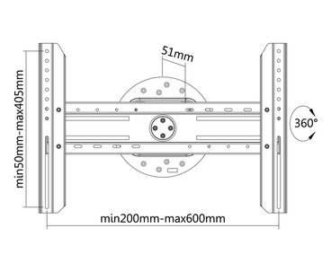 SOPORTE PARED-TV 360 37"-70" TOOQ