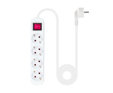 REGLETA PROTECTORA 4 TOMAS BLANCO NANOCABLE